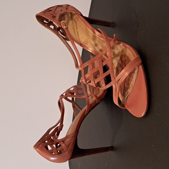 NWOT Ralph Lauren Sydney Dress Sandals Heels Tan Size 10 - Picture 4 of 6